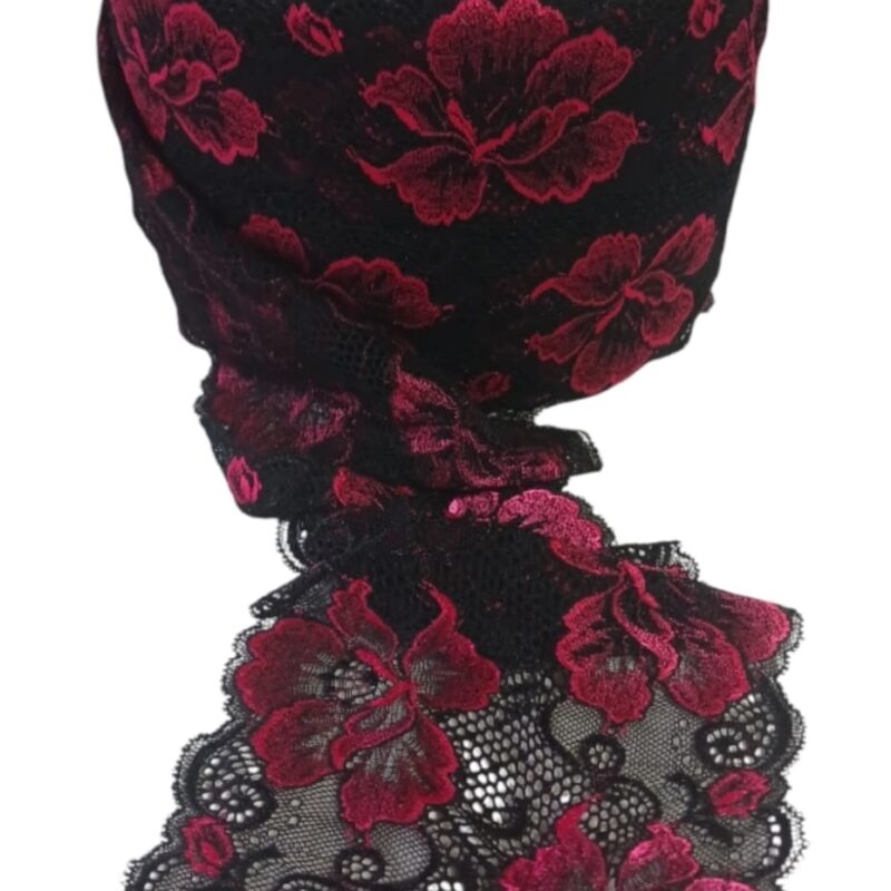 puntillas elastizadas 17/18cm ancho por 10 metros bicolor