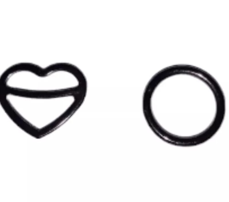 Argollas Y Reguladores CORAZON De Lenceria 10mm X 100 Unidades